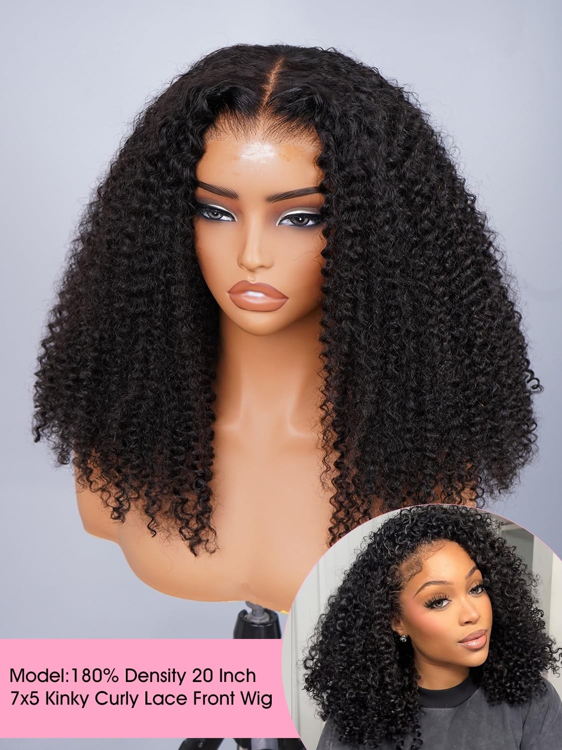 Changeful Wear And Go Glueless Wigs Human Hair Pre Plucked Pre Cut 7X5 Kinky