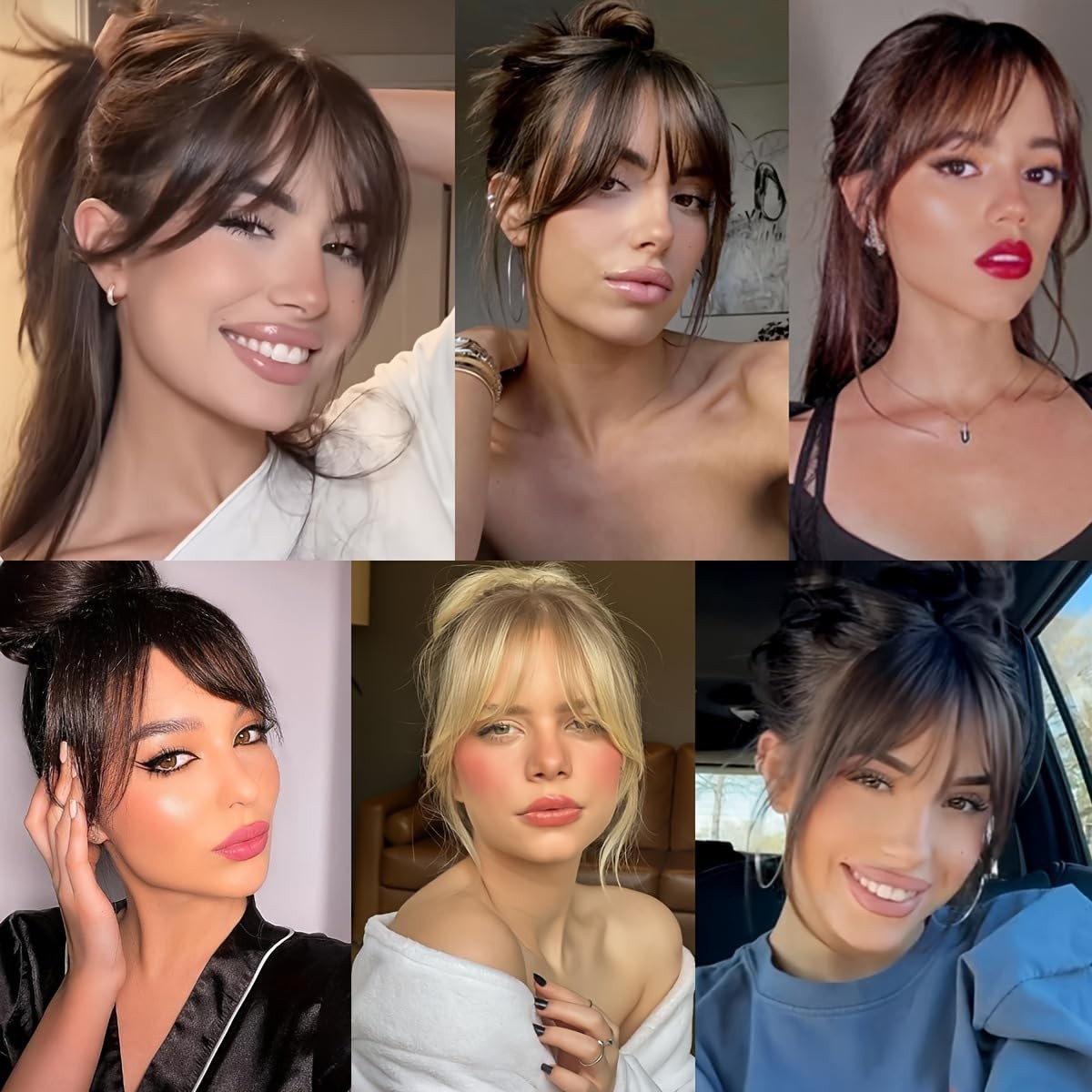 pretelytiti Bangs Hair Clip in Bangs Fringe with Temples Hairpieces for Women…