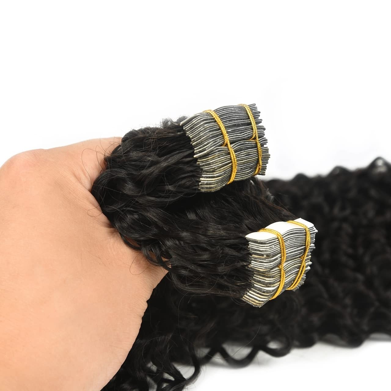 Smartinnov 26 Inch Long Tape In Hair Extensions Human Hair Deep Curly Pu Tape