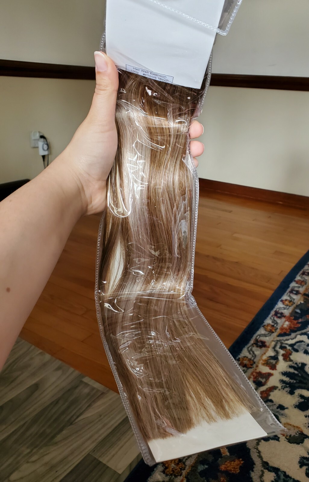 Chestnut Brown Mix Platinum Blonde Ombre Remy Human Hair Ext 16in 100g