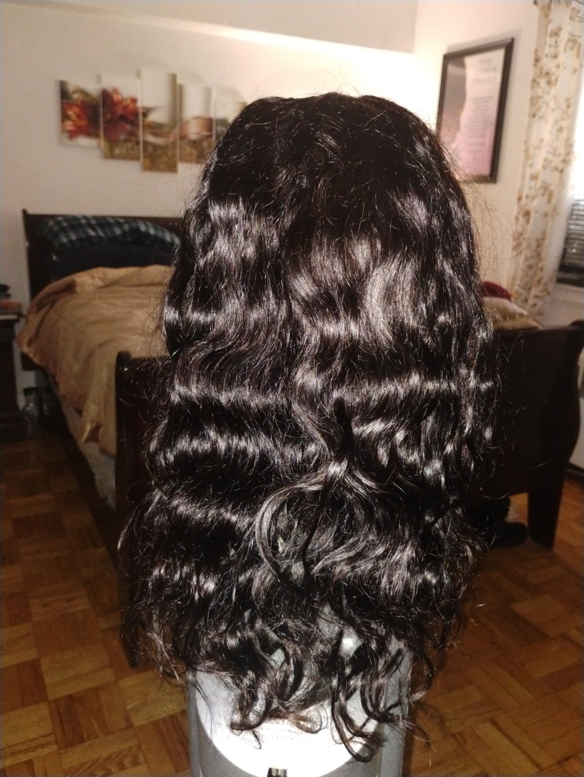 Ross&Nancy Wavy Left U Part Human Hair 1B 130% Destiny 12 Inch