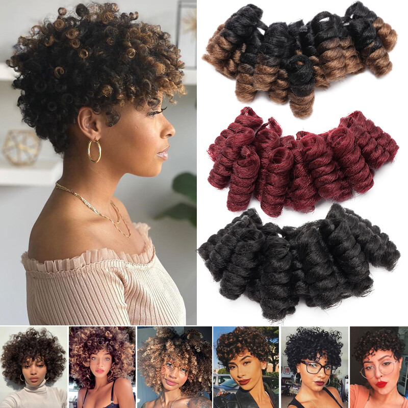 100% Natural Short Jamaican Bounce Crochet Hair Extensiosn Spring Braid as human