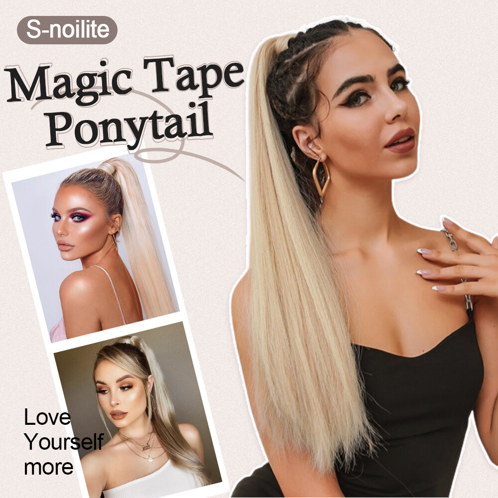 Long THICK Ponytail Clip In Hair Extensions Wrap On Pony tail Hairpiece as Human