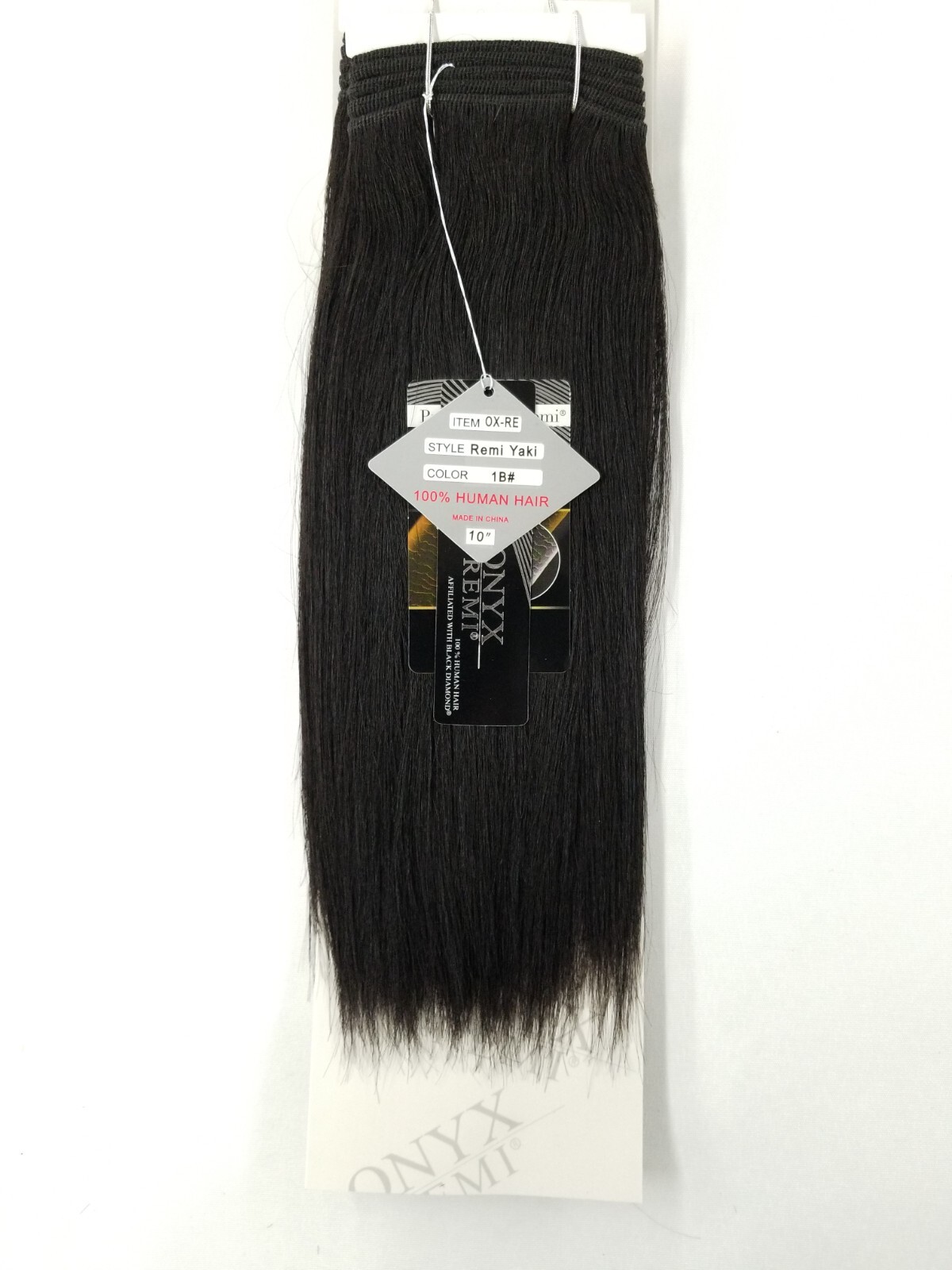 ONYX REMI Black Diamond 100% Human Hair Yaki Weave Extension 10″ ~24″