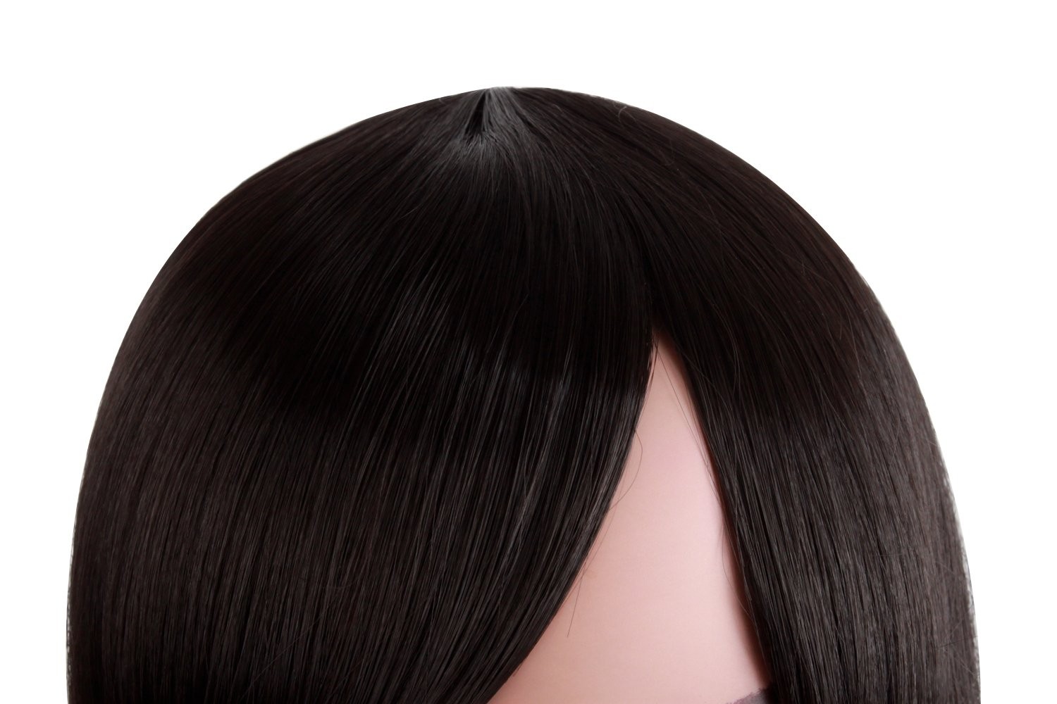 30 cm/12 Inch Side Bangs Synthetic Straight Short Bob Wig (Black)