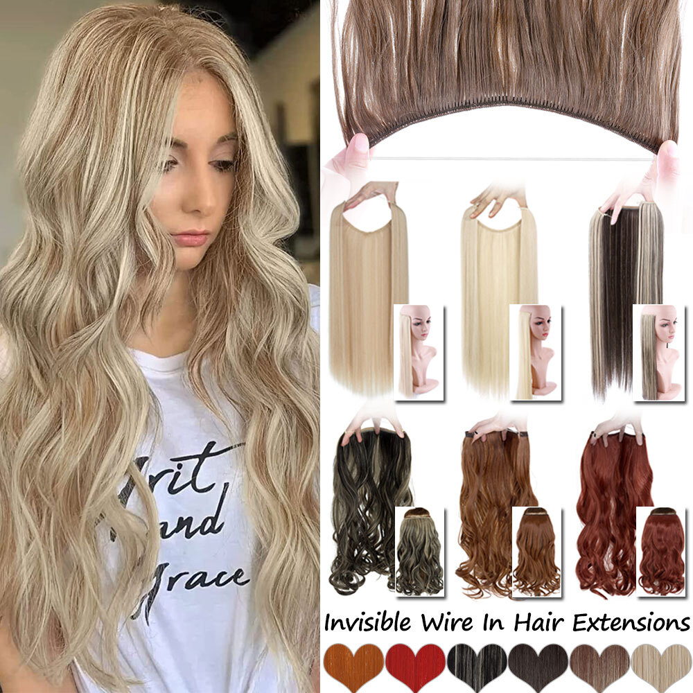 US Wire In Hair Extensions Elastic Band Secret Miracle Ring 100% Real AS Human H