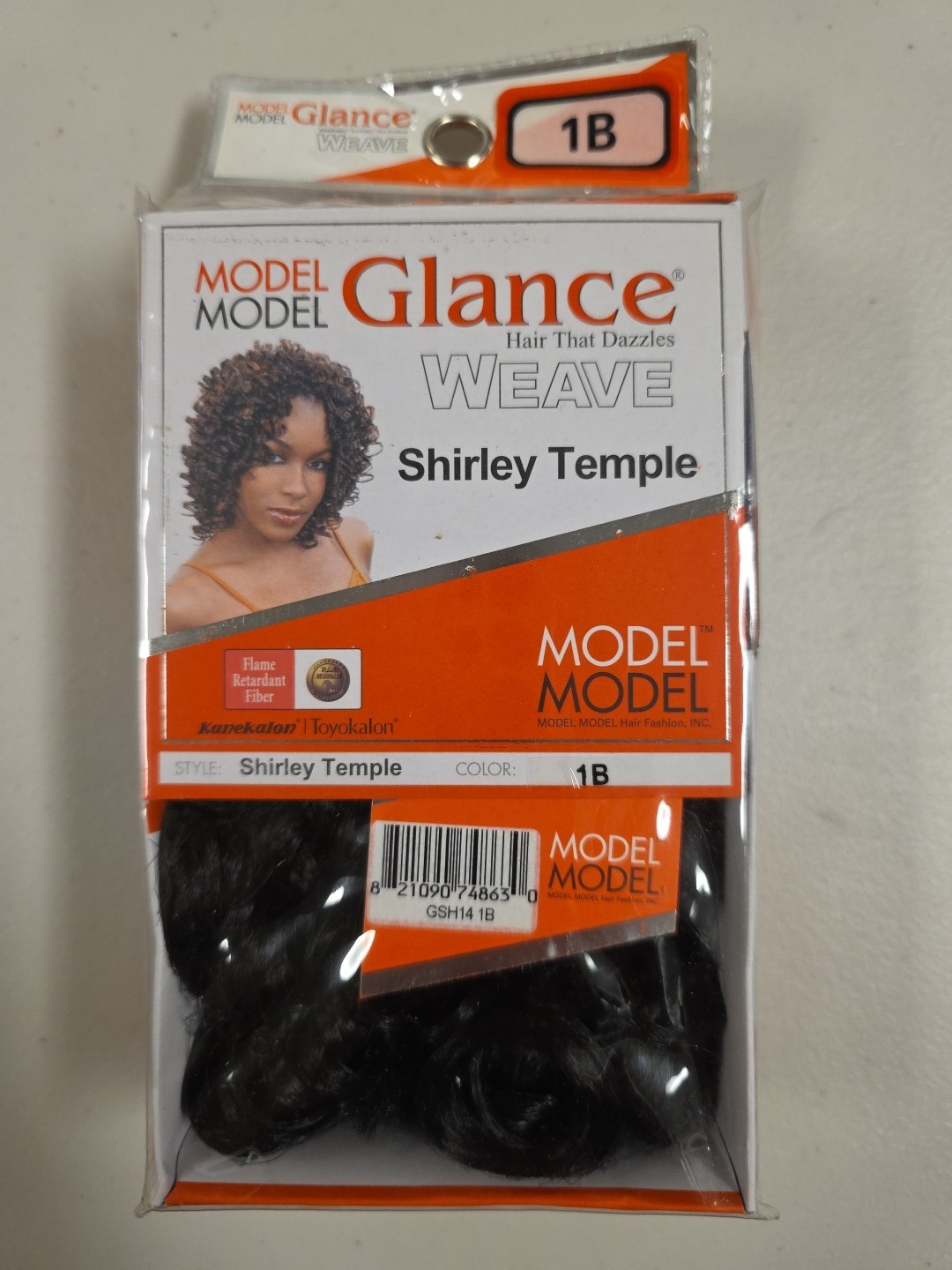 Model Glance Weave Shirley Temple Color 1B Hair That Dazzles Flame Retardant