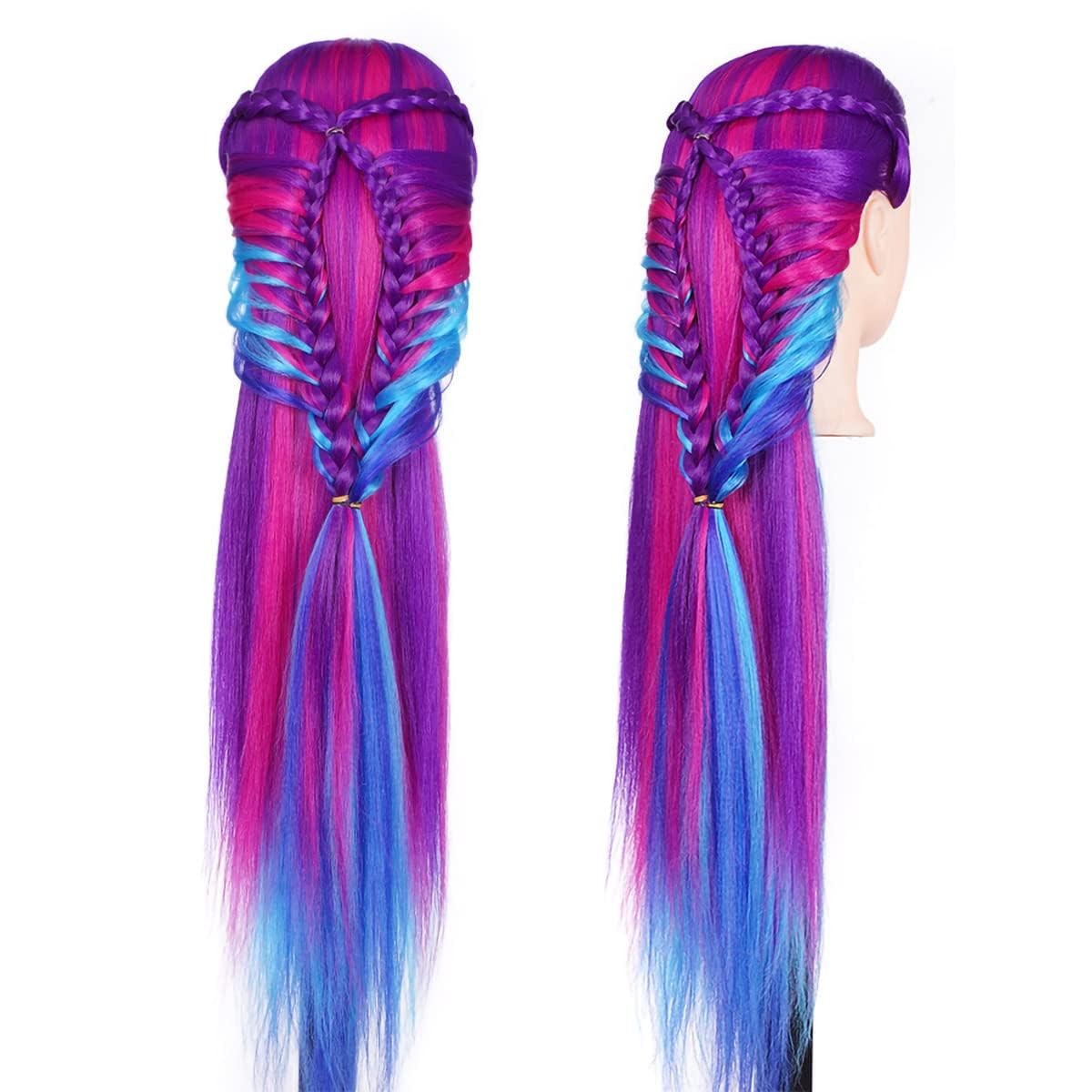 Training Head 26″-28” Mannequin Head Hair Styling Manikin Cosmetology Doll H…