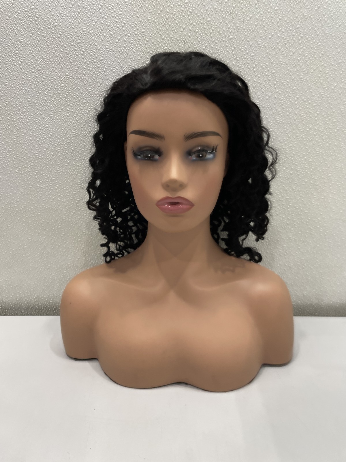 VIP Beauty Water Wave Flip Over Human Hair Half Wig 20″, Natural Black