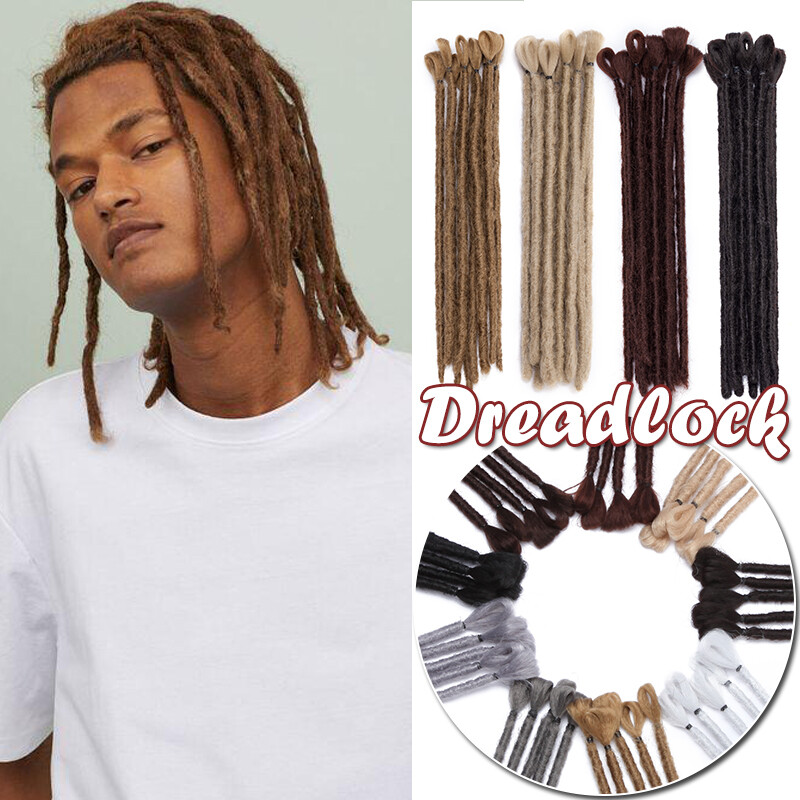 6″ 12″ Men’s Dreadlocks Crochet Braided Dreads Synthetic Hair Extensions Rough