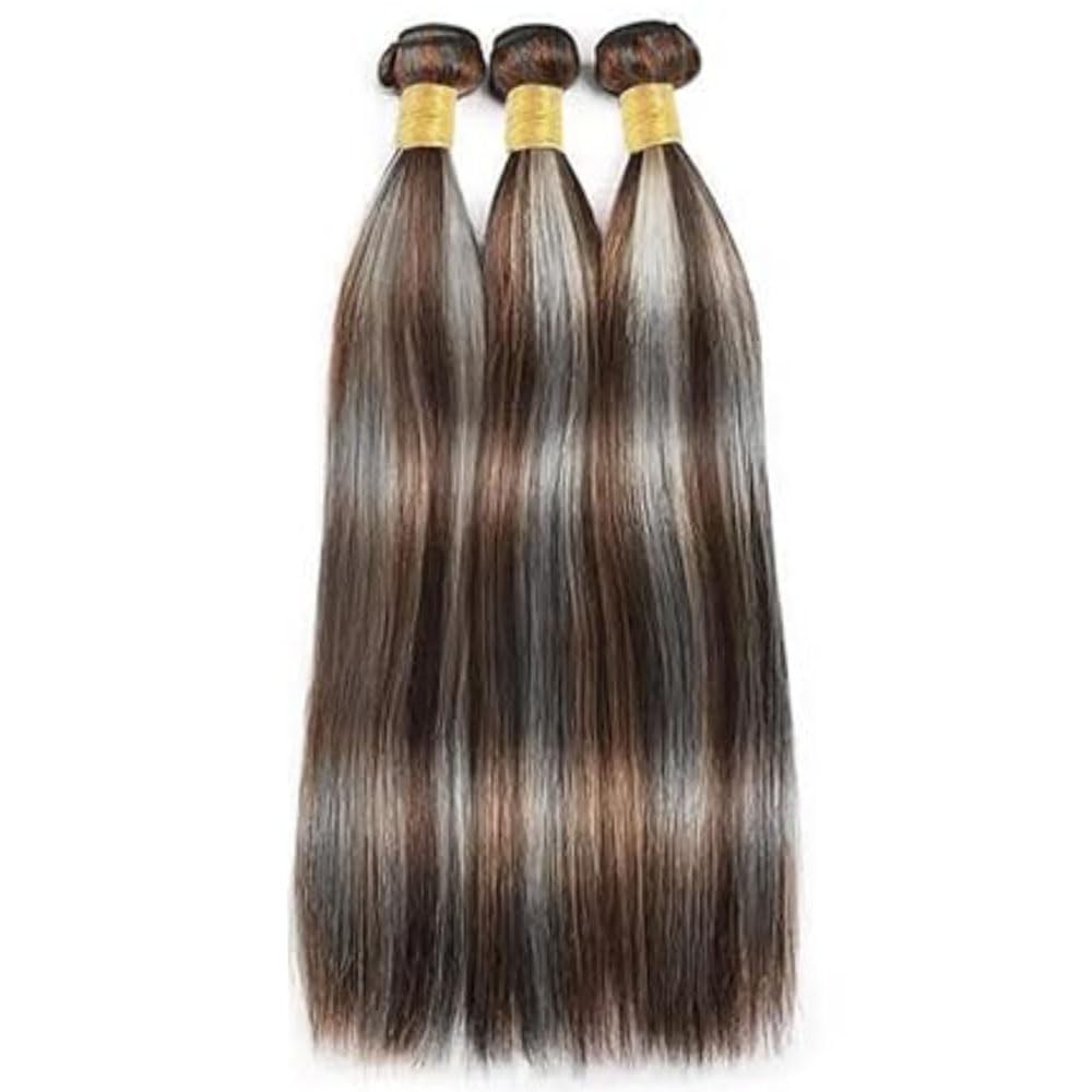 Labamiya P4/Grey Human Hair Bundles 22 24 26 Inch Straight Wave Human Hair