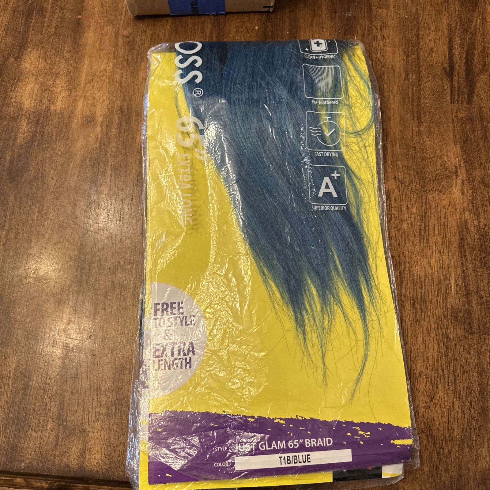 BOBBI BOSS JUST GLAM 65″ BRAIDING HAIR SUPER LONG BRAID #1 Blue NEW 3-PACK