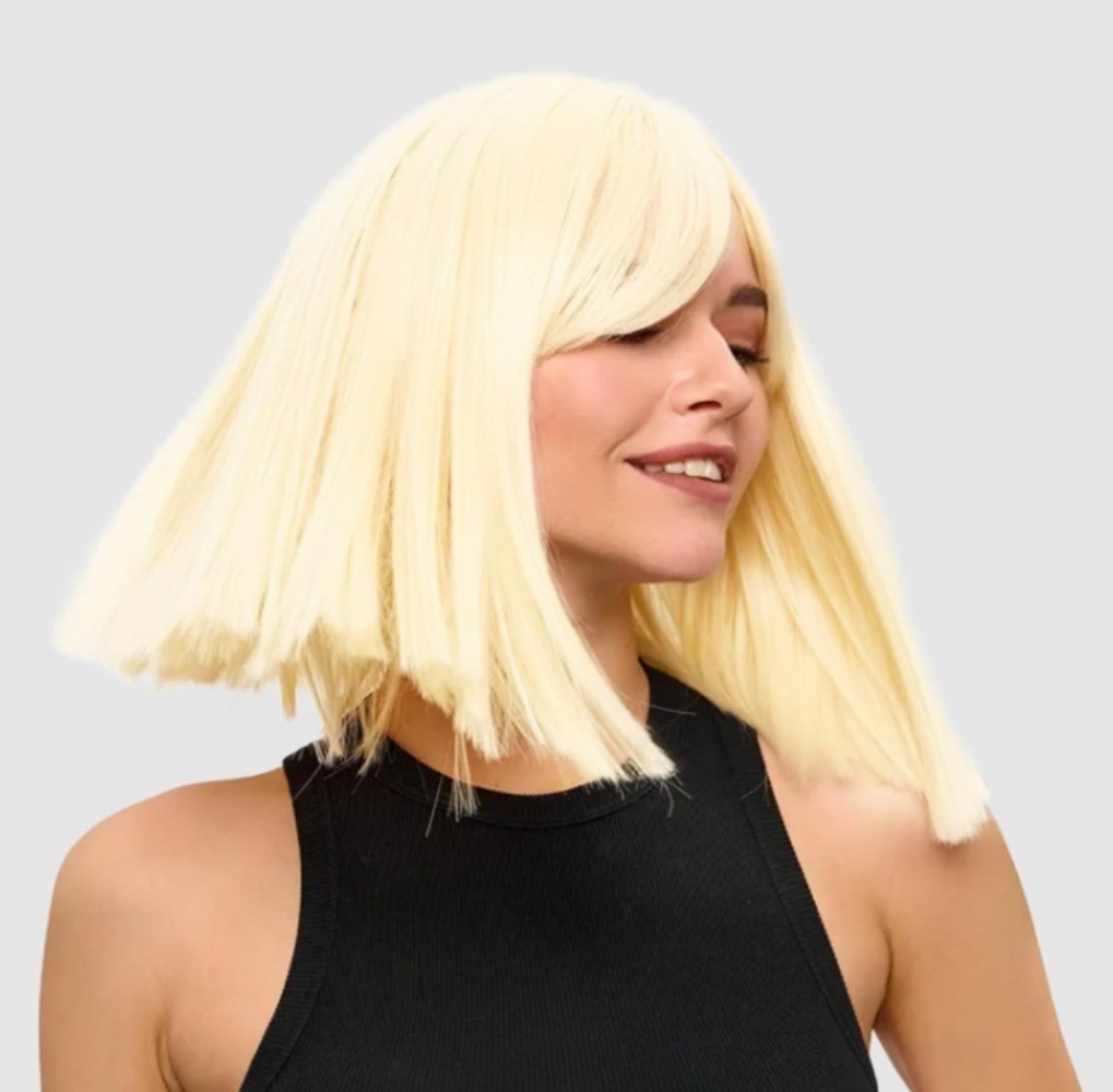 Women Short Straight Bob Wigs Heat Resistant Cosplay Party Halloween Wig 12 Inch