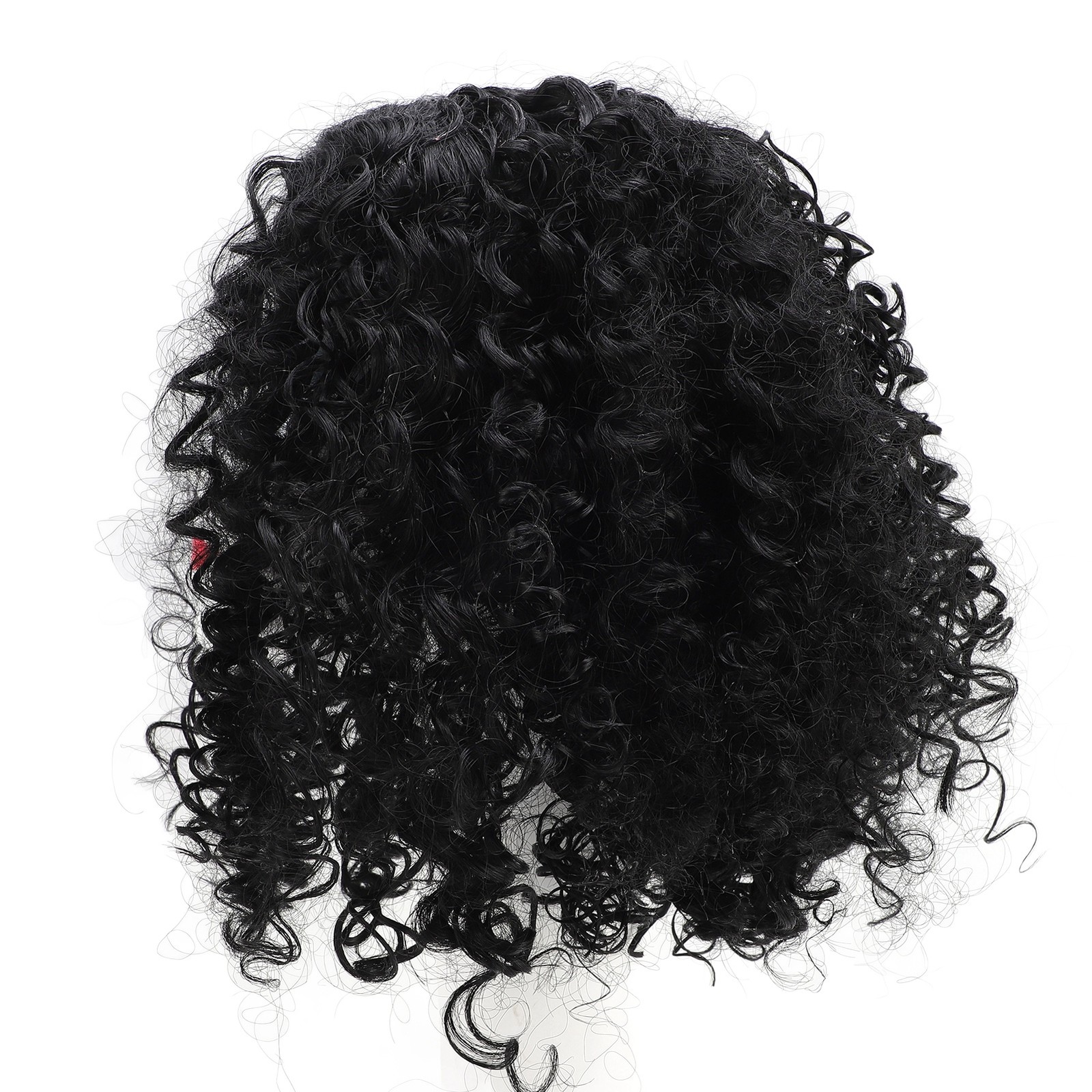 14in Short Curly Deep Wave Wig Middle Part Glueless Adjustable Size Women