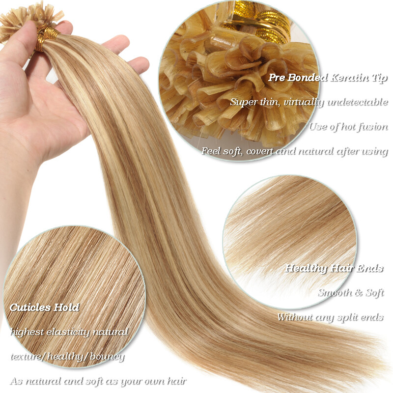 CLEARANCE Nail U Tip Hair Extensions Real Remy Human Hair Ktip Fusion Pre Bonded