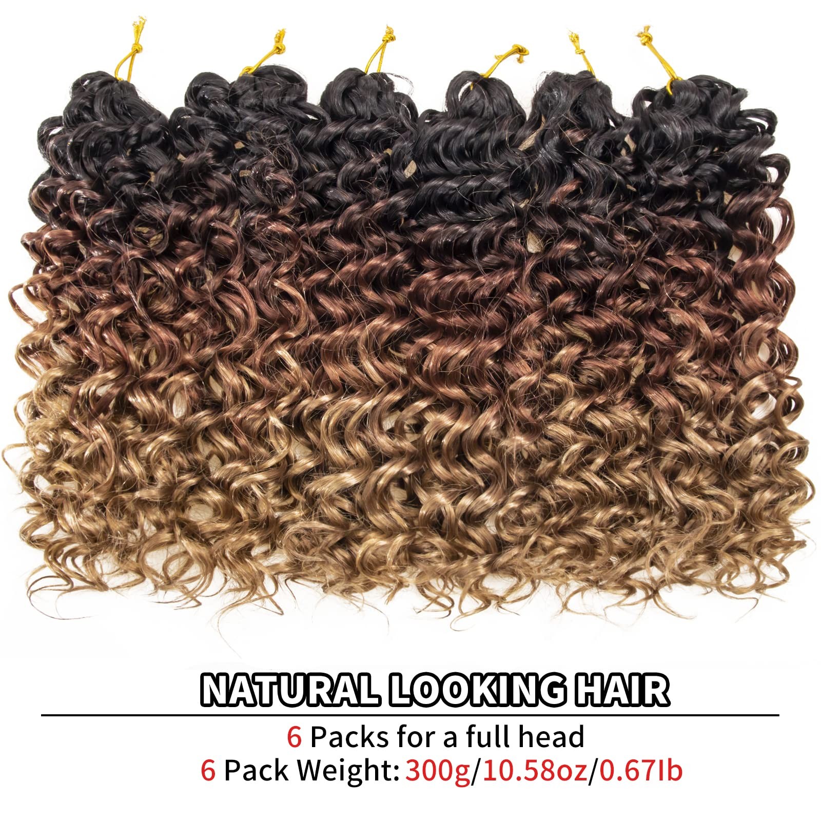 GoGo Curl Crochet Hair for Women Water Wave Curly Crochet Hair Wavy Human Hai…
