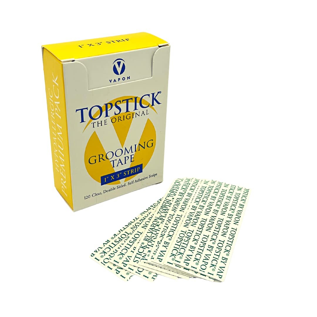 Vapon Topstick 1″ X 3″ – Clear Strips – New 1 Count (Pack of 120),