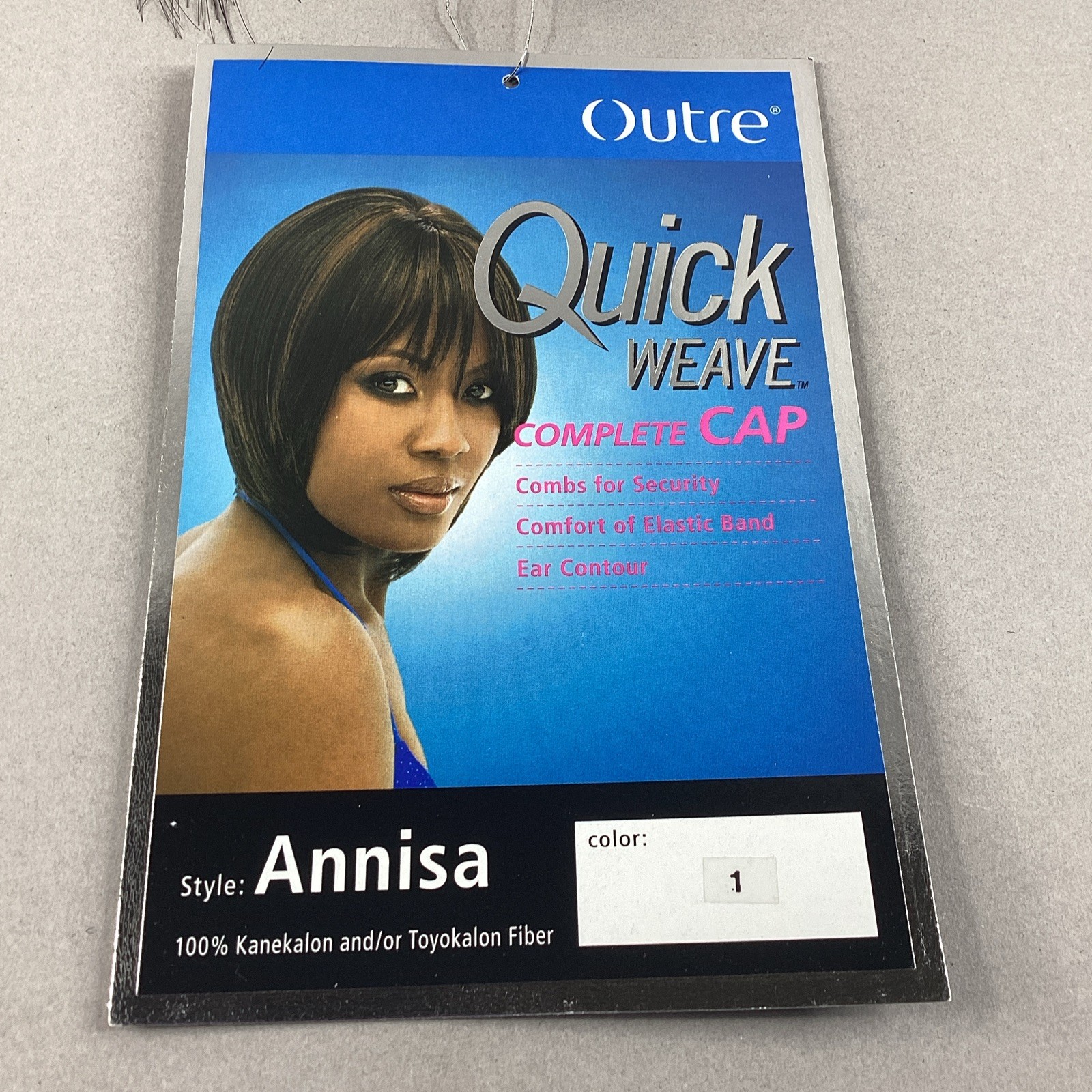 Annisa Short Straight #1 Jet Black Synthetic Quick Weave Wig