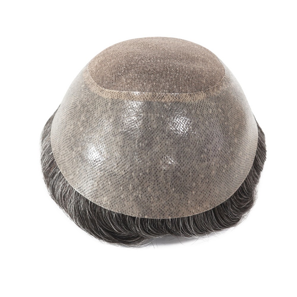 Toupee For Men Human Hair Replecement System FineMono Indian Hair Free Hairpiece