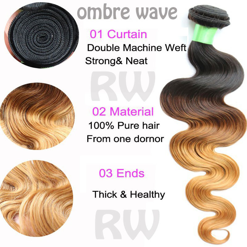 100% Unprocessed Brazilian Peruvian Indian Virgin Human Hair 7A 300g 3 bundle C7