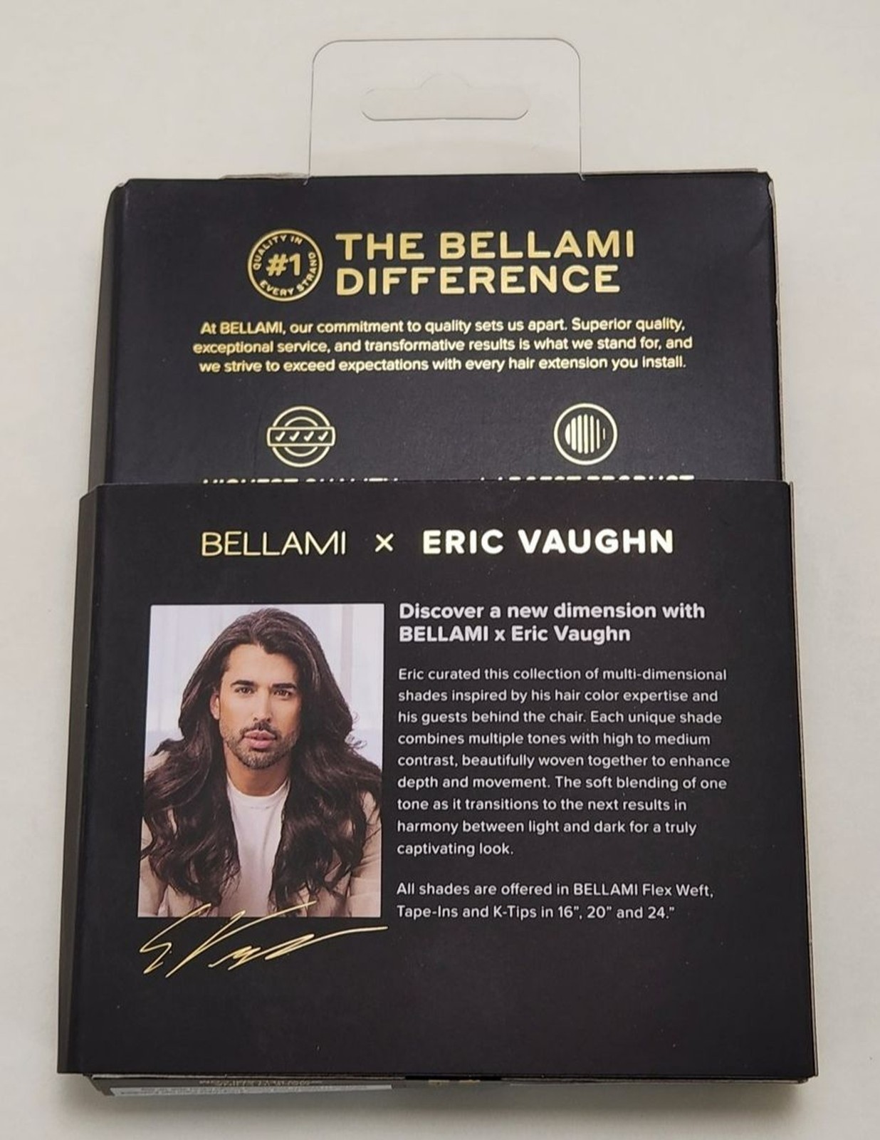 BELLAMI x Eric Vaughn Infinity Weft Hair Extension 16″ Chocolate Almond Crunch