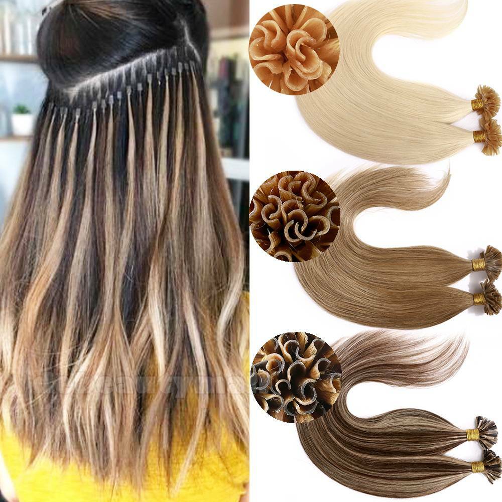 200S Fusion Remy Human Hair Extensions Pre Bonded Nail U Tip Keratin Blonde 150g