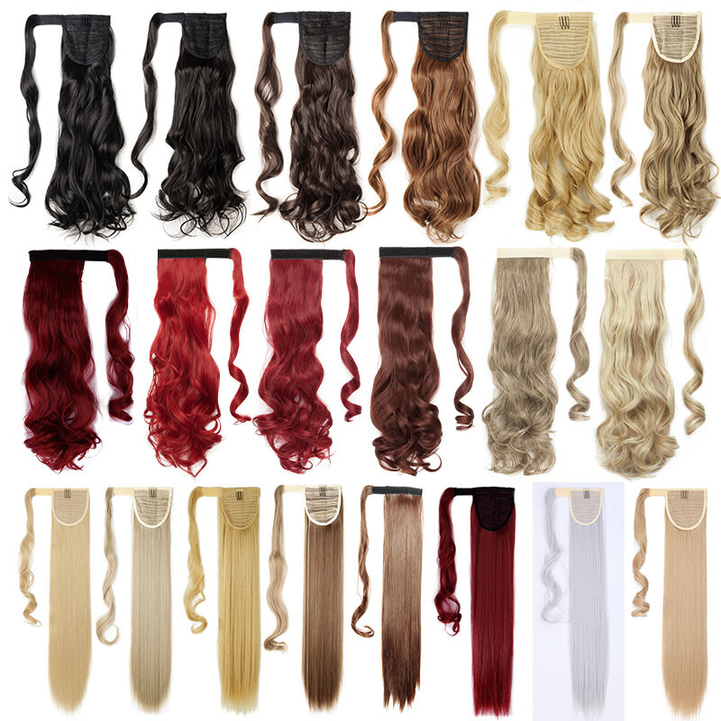 Thick Wrap Around Ponytail Clip in As Human Pony Tail Hairpieces Hair Extension