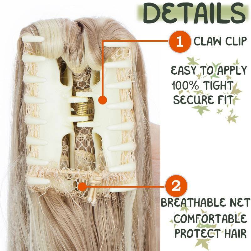 Real Thick Clip In Pony Tail Hair Extensions Claw Clip On Ponytail As Human Hair