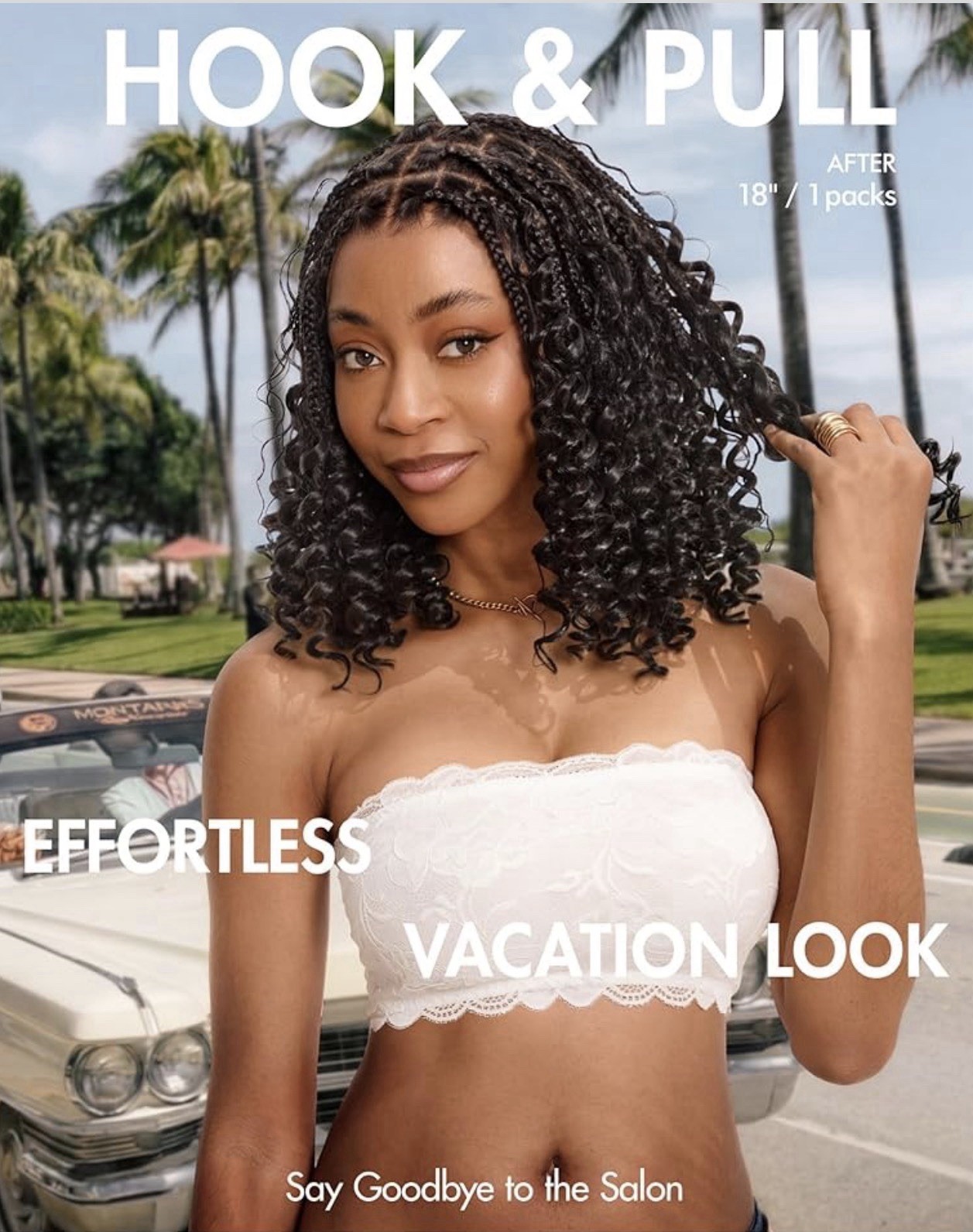 LUVME Deep Wave Crochet Hair 16 inch, 130g