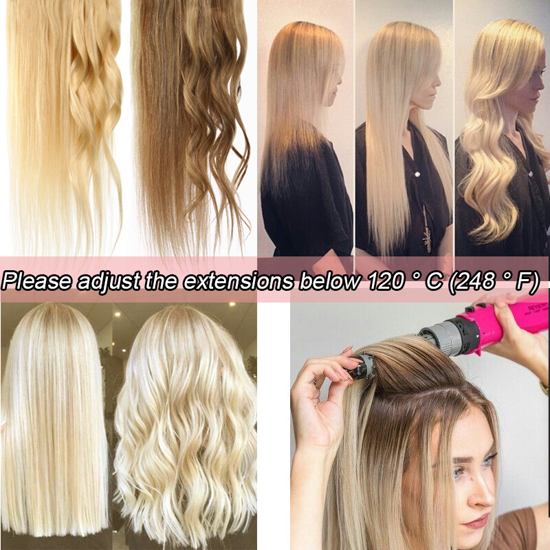 Remy Nail U Tip 100% Human Hair Extensions Fusion Keratin Pre Bonded Balayage US