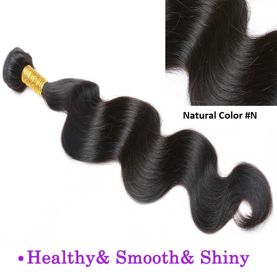 Body Wave Brazilian unprocessed Virgin Human Hair Weave 1 and 3 Bundles natural