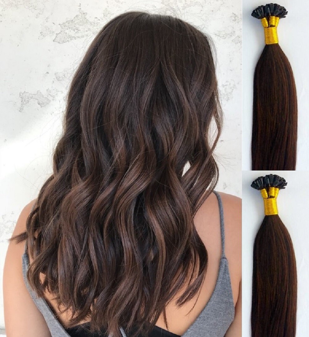 18″ 100grs,100s,U Tip (Nail Tip)Fusion Human Hair Extensions 3 Medium Dark Brown
