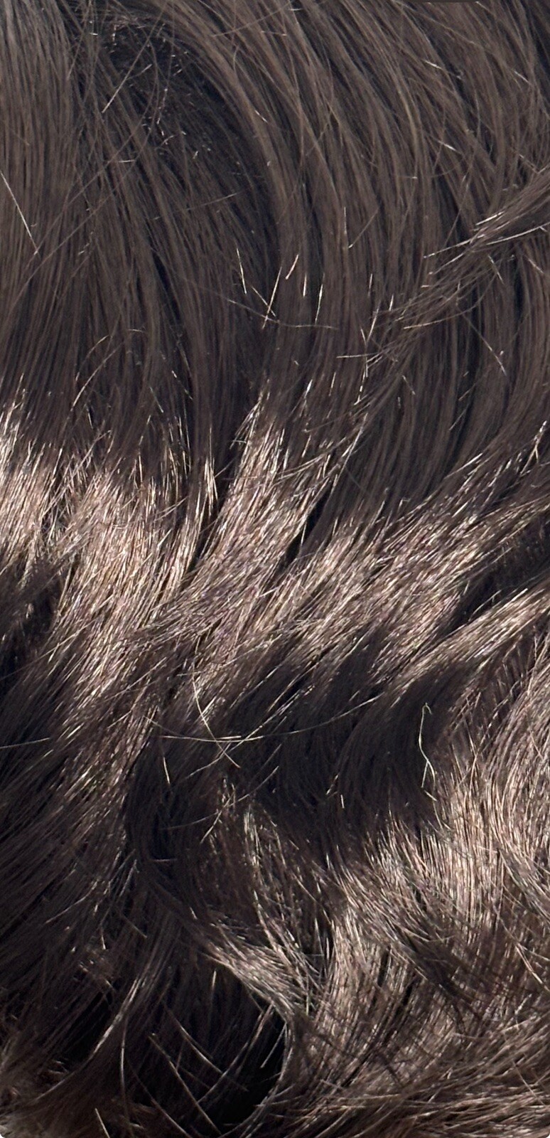 Diana Bohemian Asymmetrical Wig size Average Dark Brown Left Part CLEAN GUC J-5