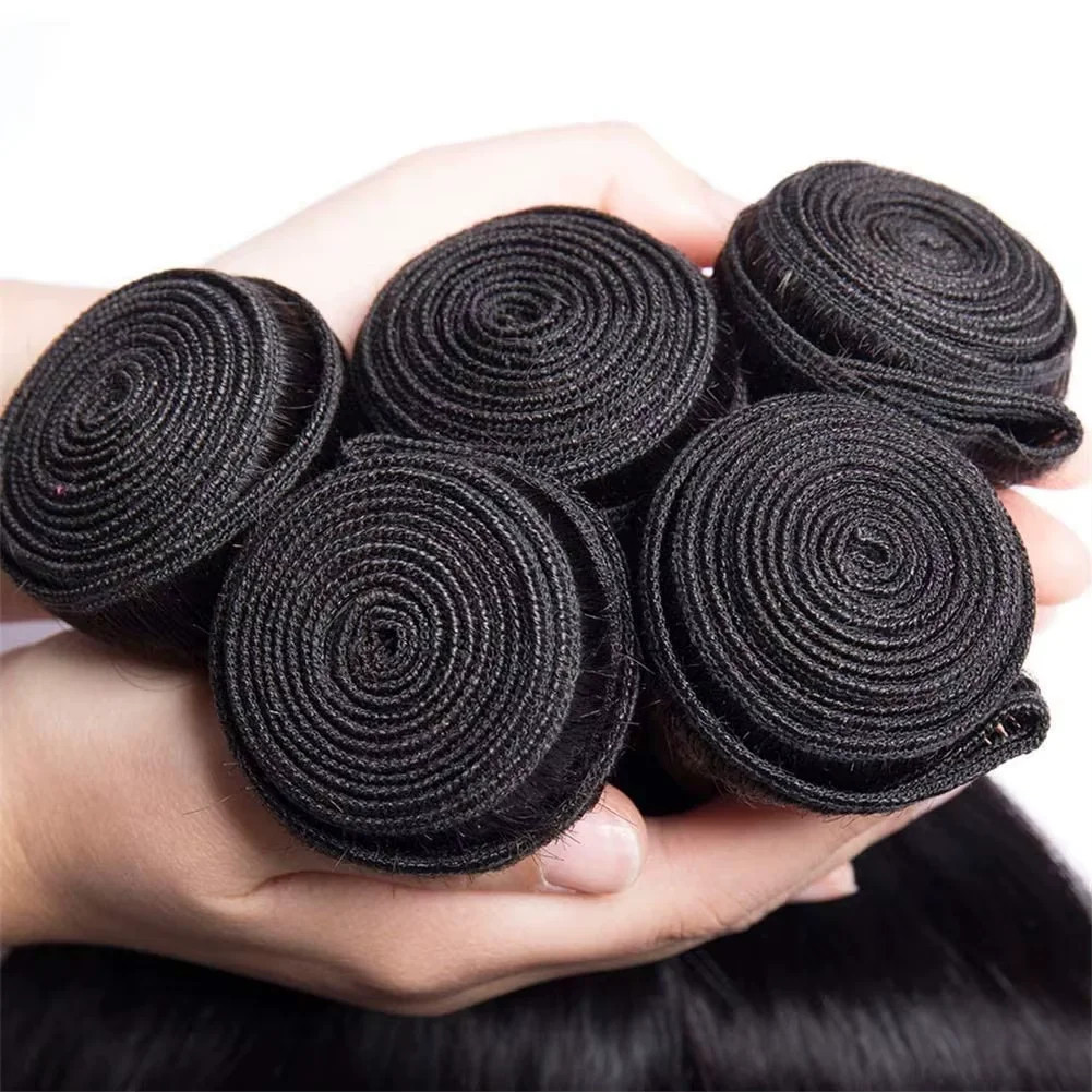 12A Bone Straight Real Human Hair Bundles 30 40 Inch Raw Hair 4 5 Bundles