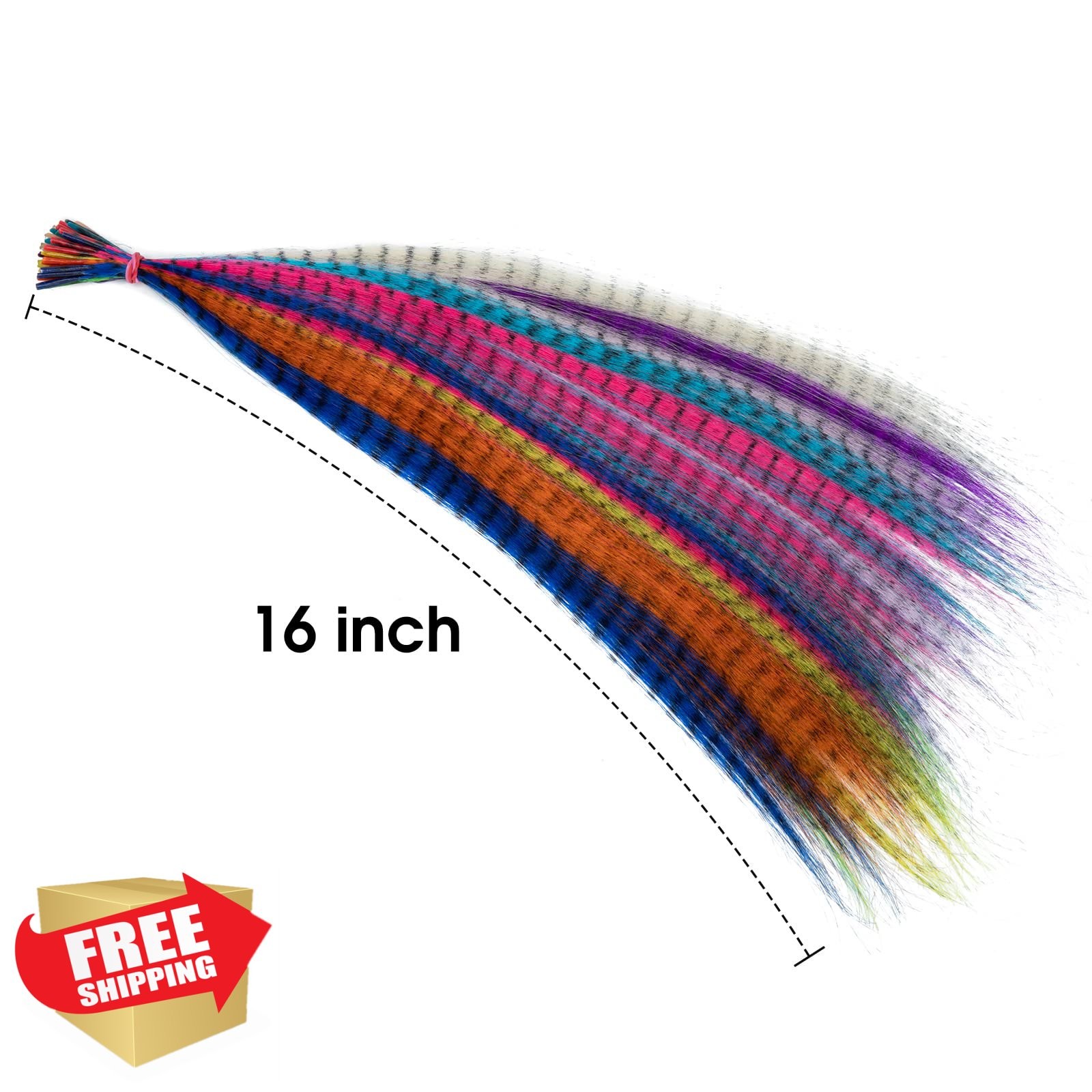 SARLA 50pc 16″ Feather Hair Extensions 10 Colors