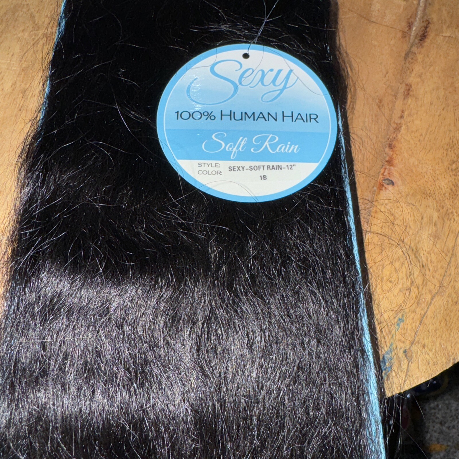 Sexy Soft Rain 100% Human Hair 12” WEFT COLOR 1B