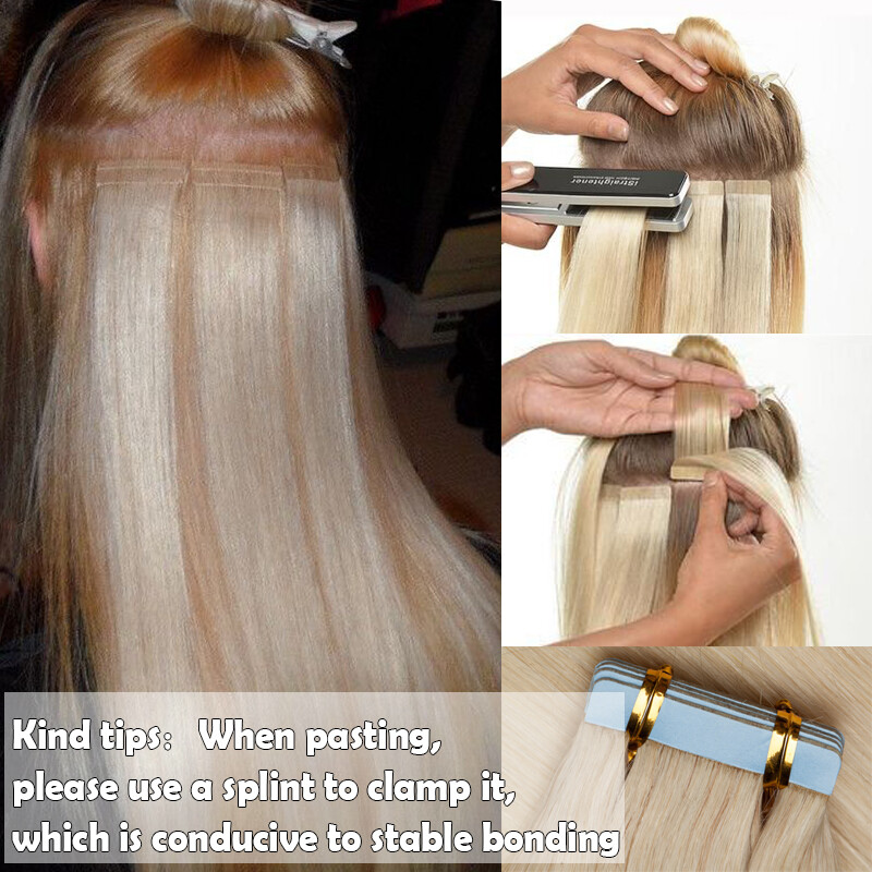 BrazilianTape In Human Hair Extensions Full Head Skin Weft Ombre 20/40/60pcs/8A