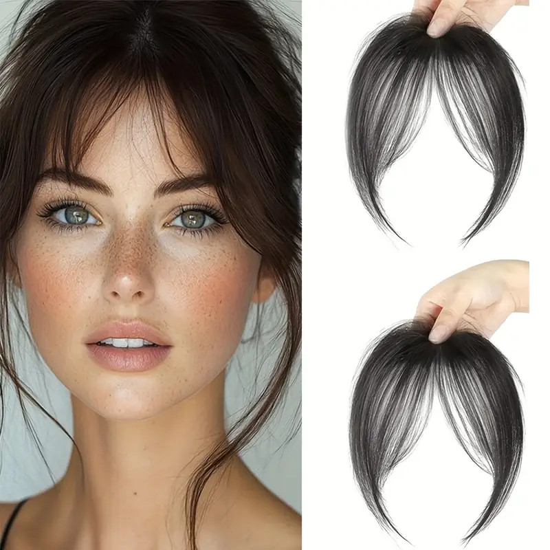 Bangs Hair Clip in Bangs Fringe w/ Temples Hairpieces Women Hair Bangs Extension