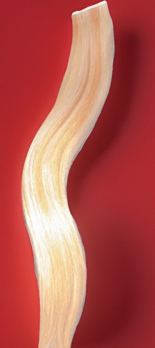 LACERHAIR Tape-in Extensions Blond Straight Real Virgin Hair 18 in Set of 20