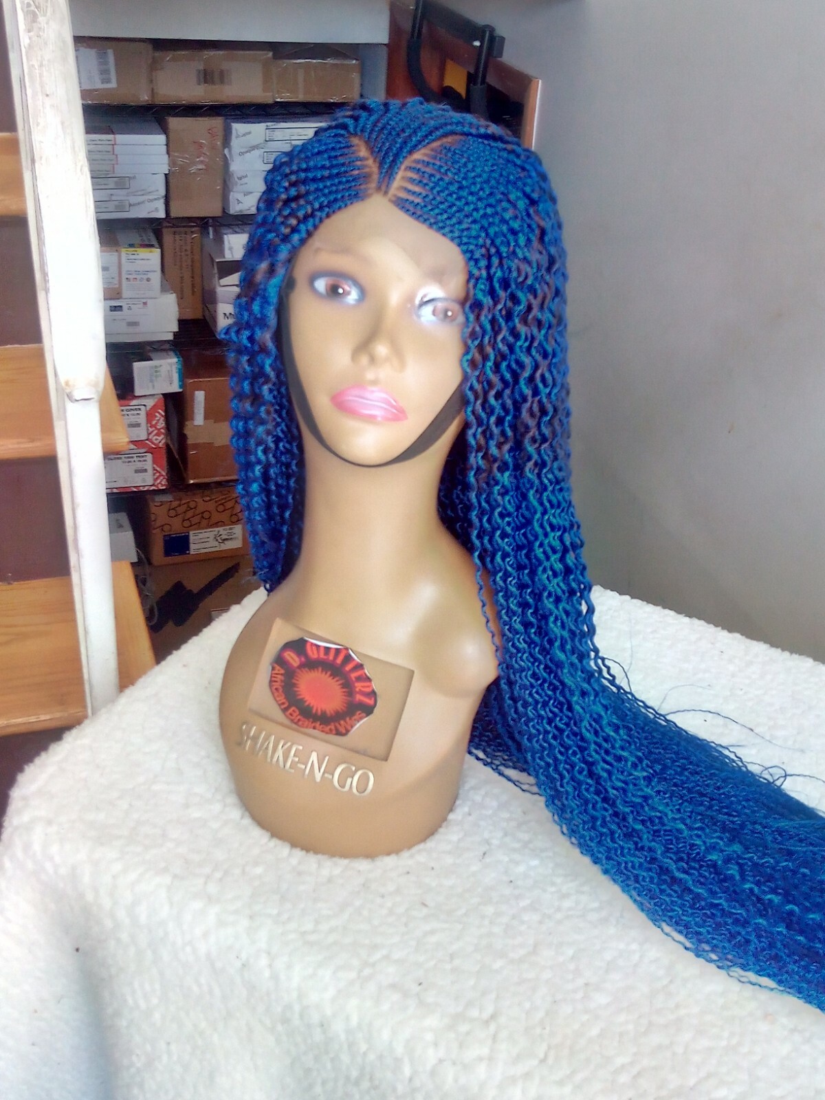 AFRICAN BRAIDED WATERMELON WIG 40″ (AVAILABLE COL BLUE)