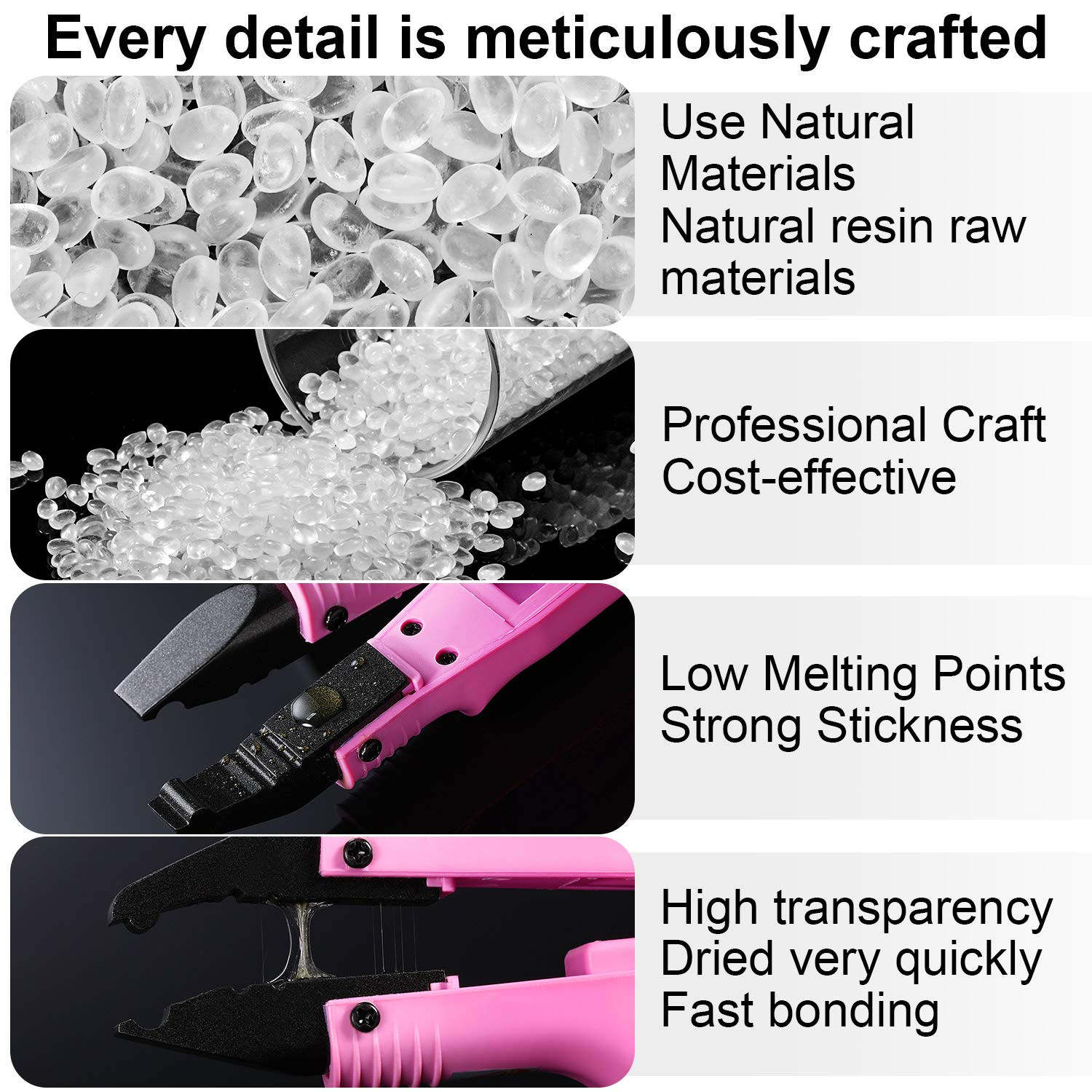 200 G Hair Extension Keratin Glue Granule Pellet Granule Bead Hot Fusion Extensi