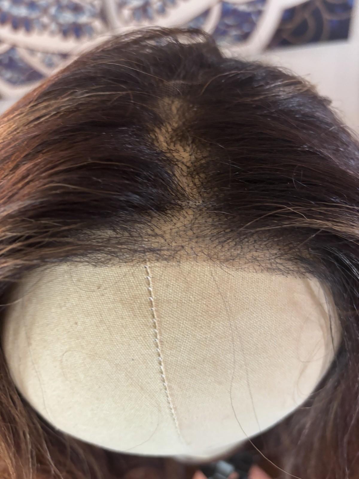 Luxury Lace Front Free Part Synthetic Heat Safe Brunette With Highlights ￼