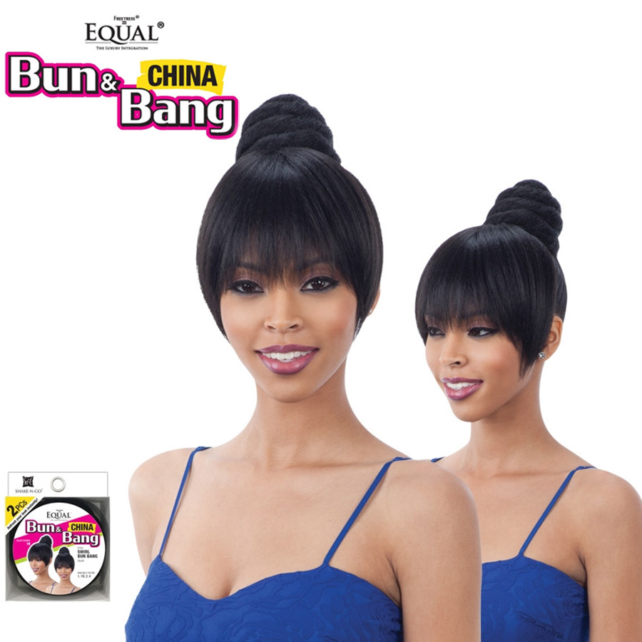 SWIRL BUN BANG – FREETRESS EQUAL SYNTHETIC BUN & CHINA BANG