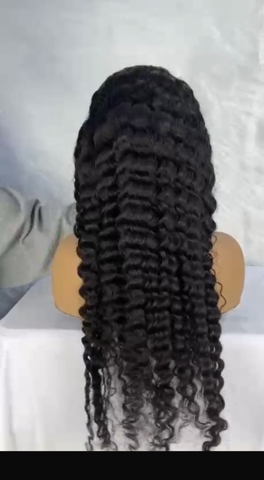 100% Human Hair Wigs deep wave 13×6 Lace Frontal 28”inch Natural 200%d