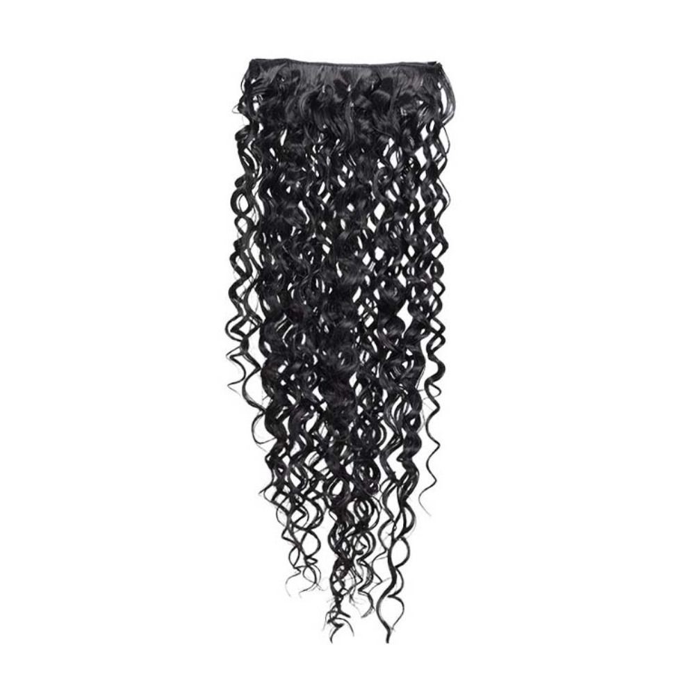 Black Synthetic Hair Extensions Natural Long Curly Thick Hair Easy to Wear