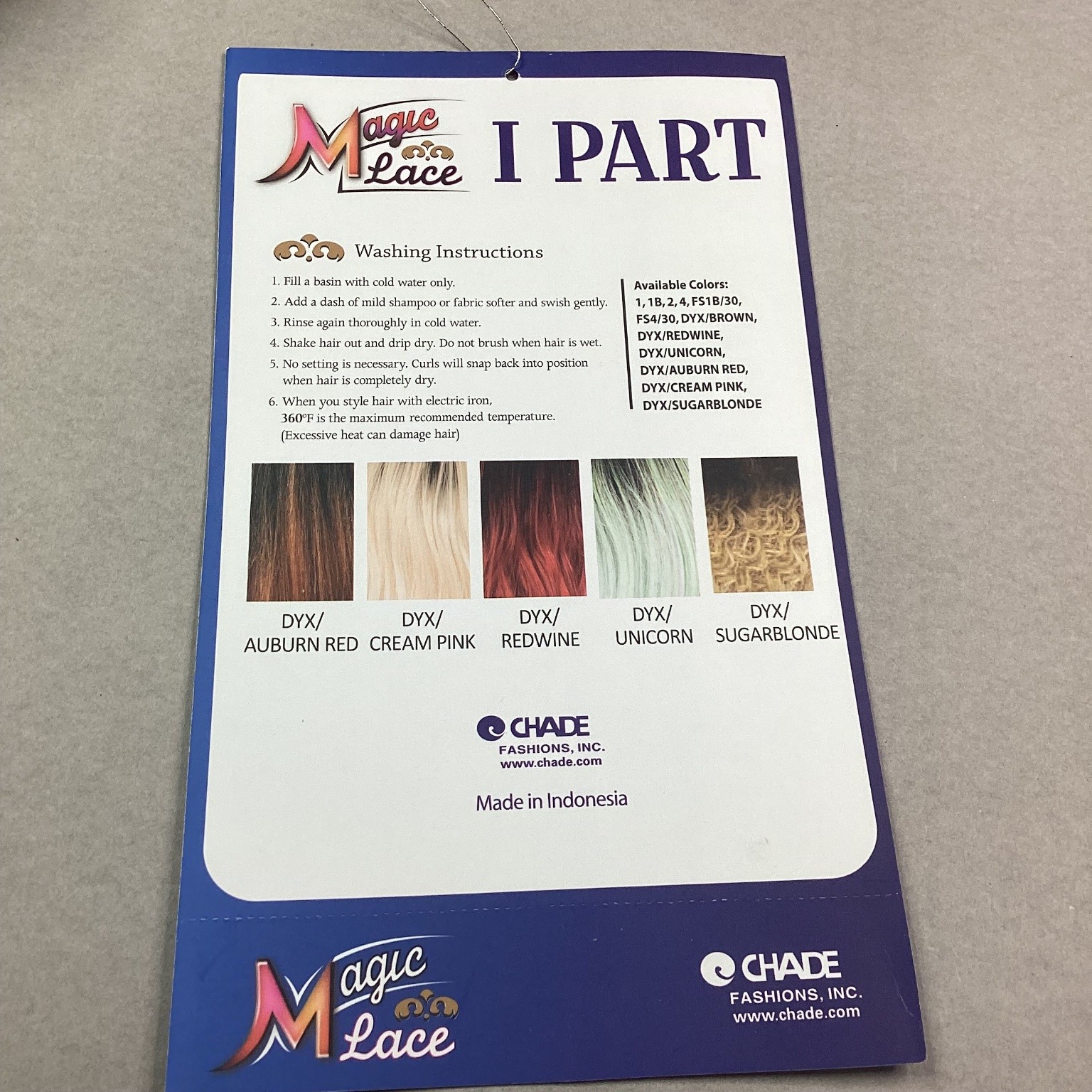 Magic Lace MLI304 I Part Wig Curly 1B High Heat Resistant Fiber