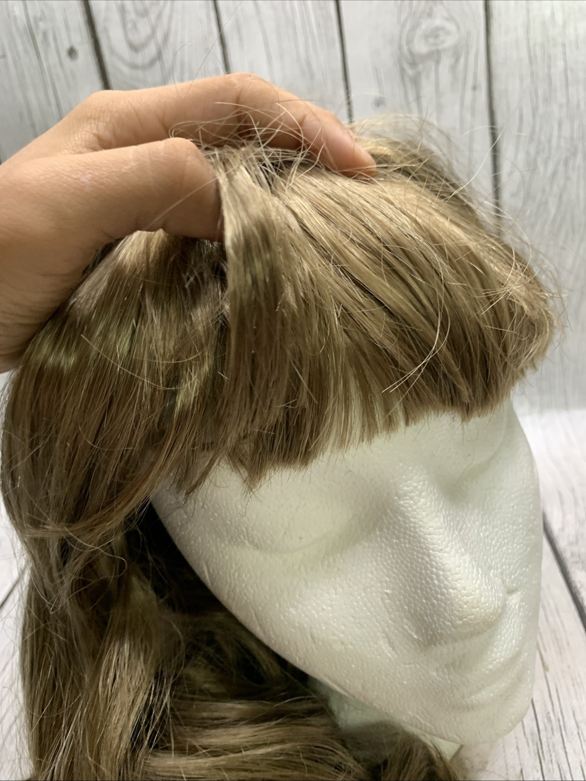 Mona Lisa Wig Modacrylic Long Dirty Blonde Hair Bangs