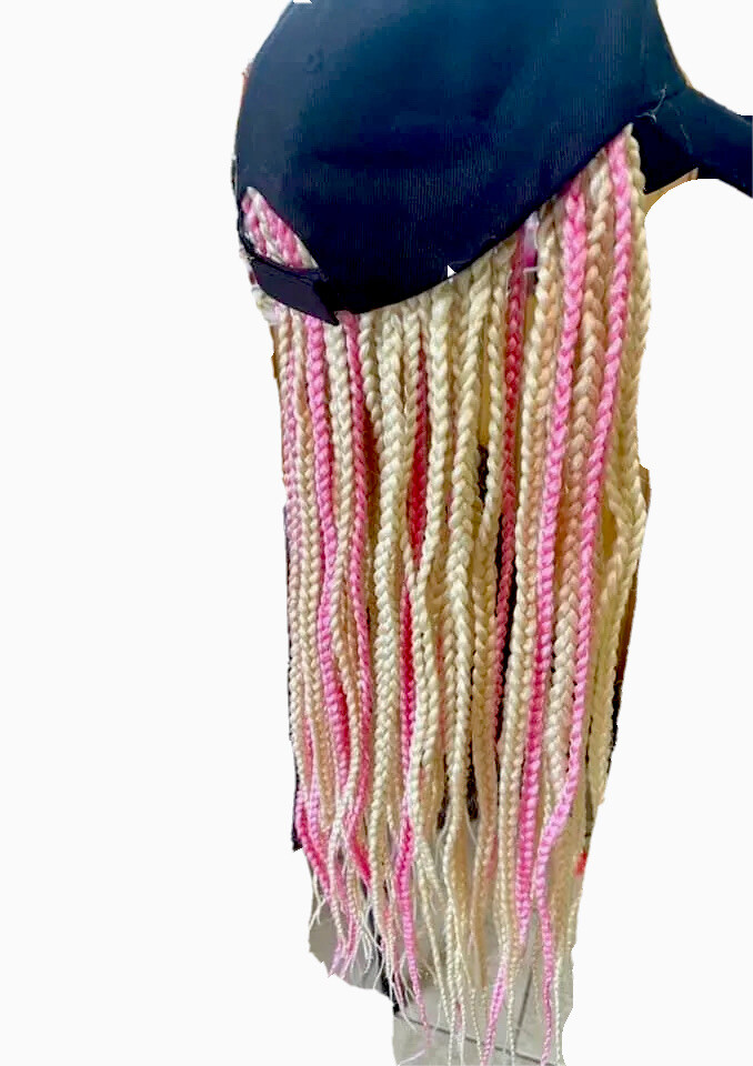 Baseball Cap Wigs With Straight Curly Braid Twist Locks Hairstyle Adjustable Hat