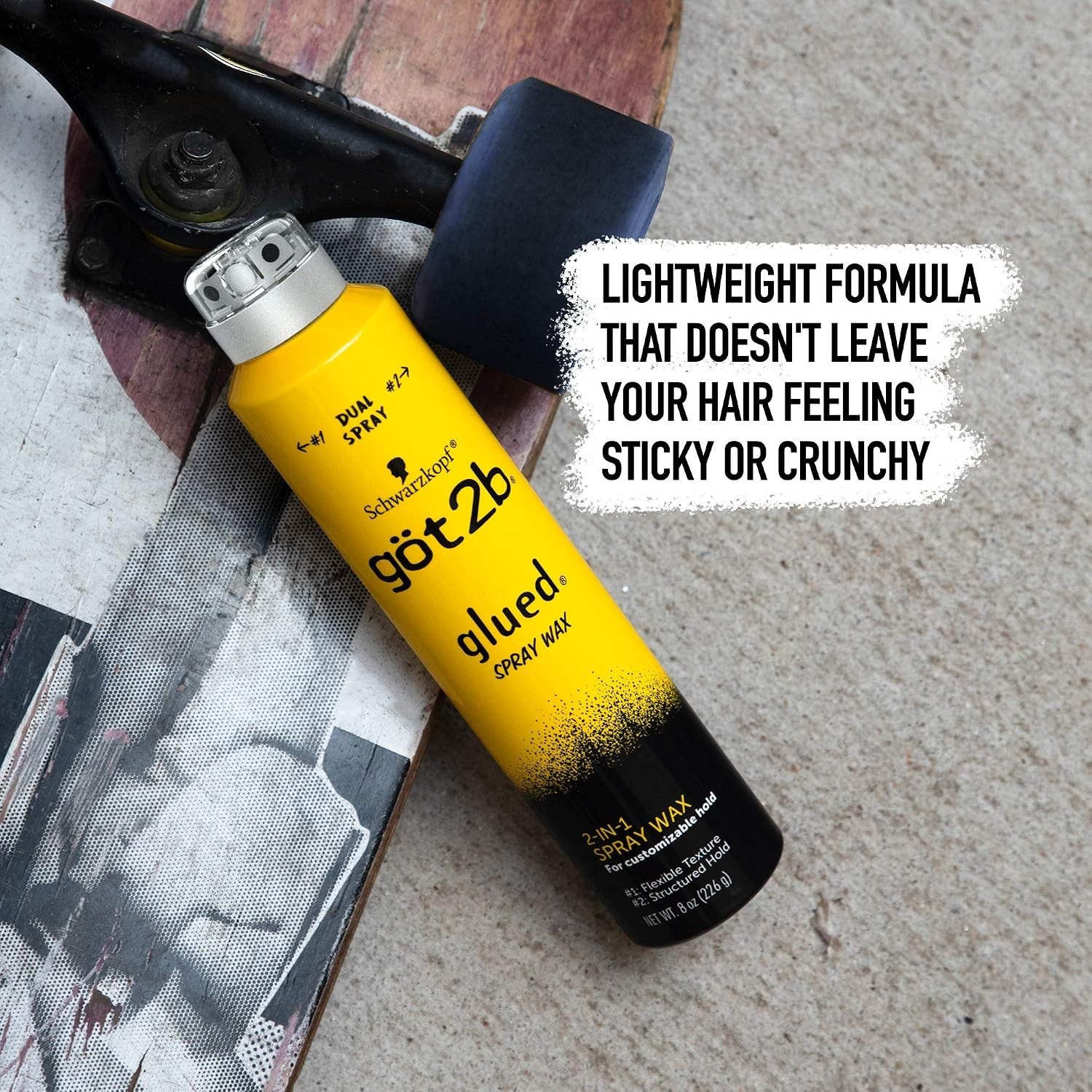 Got2B Glued Spray Wax with 2-in-1 Dual Nozzle, 8 oz