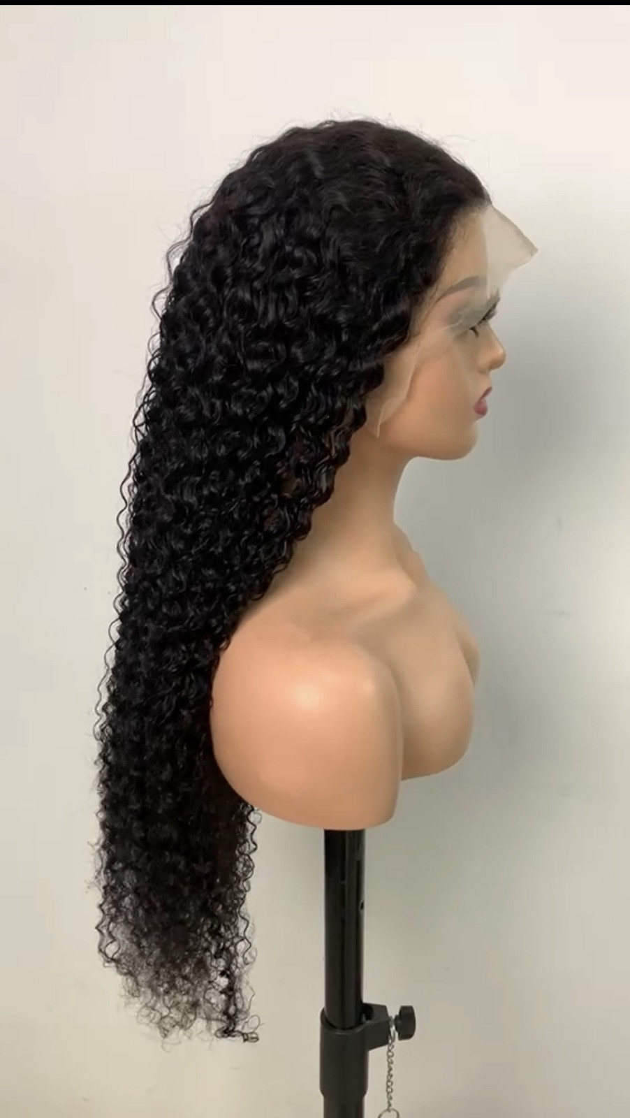20 Inches 13*4 Full frontal wig 210% density 100% Human color :Jerry curly ；